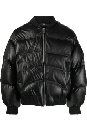GCDS Puffer leather jacket