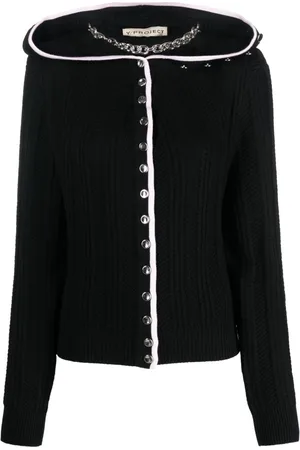 Y / PROJECT Evergreen ruffled-neckline wool cardigan