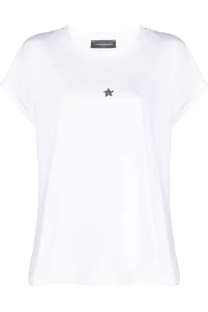 LORENA ANTONIAZZI Crystal-embellished star T-shirt