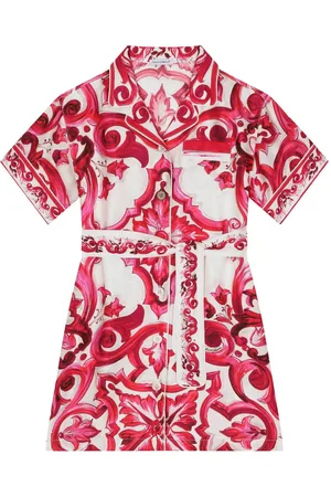 Dolce & Gabbana Majolica-print belted shirtdress