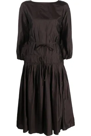 Jil Sander Boat-neck tiered midi dress