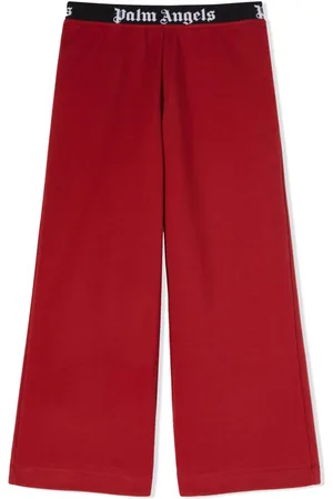 Palm Angels Logo-waistband cotton trousers