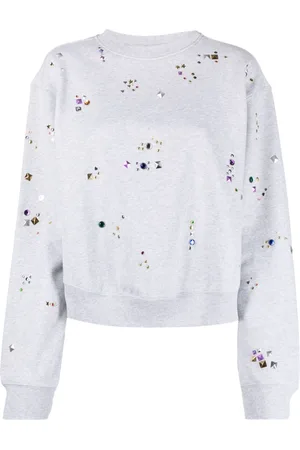 Paco rabanne Stud-detail organic cotton sweatshirt