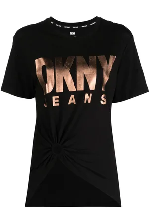 DKNY Logo-print cotton-blend T-shirt