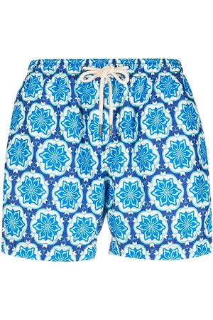 PENINSULA SWIMWEAR Geometric-print swim shorts