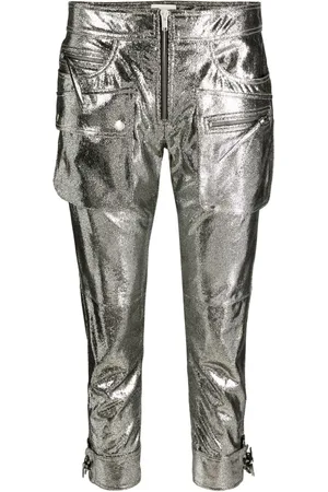 Isabel Marant Ciane metallic cropped trousers
