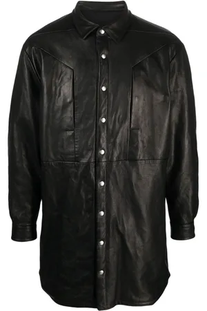 Rick Owens Jumbo Fogpocket leather shirt jacket
