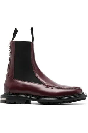 TOGA PULLA Stud-embellished leather ankle boots