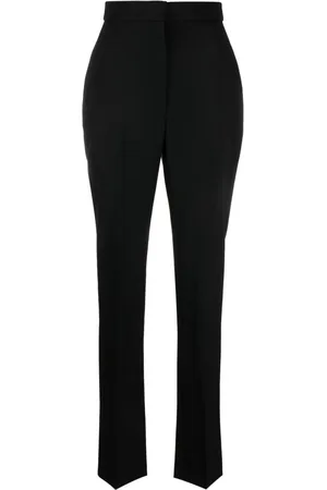 Alexander McQueen High-waisted tailored wool trousers