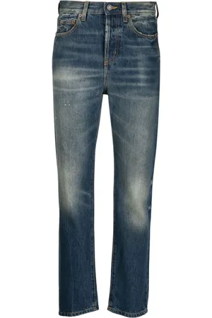 Saint Laurent Mid-rise straight-leg jeans