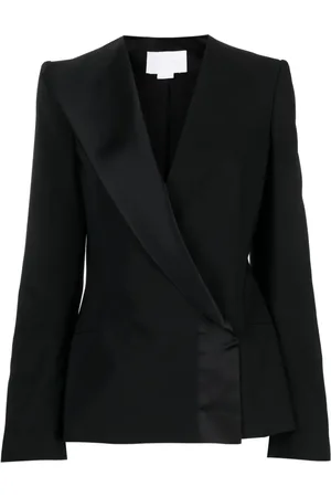 GENNY Single-breasted asymmetric-lapel blazer