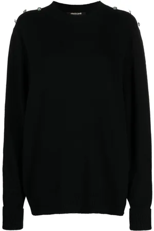 Roberto Cavalli Stud-embellished crew-neck jumper