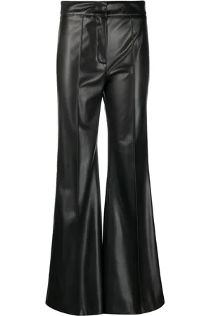 BLANCA Faux-leather flared trousers