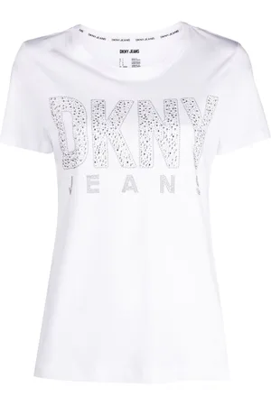DKNY Stud-embellished short-sleeve T-shirt