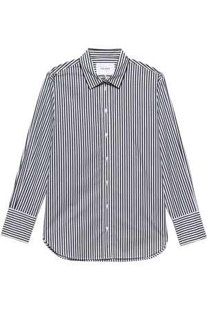Frame Stripe-print organic-cotton shirt