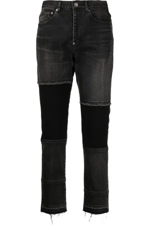 UNDERCOVER Logo-patch cotton blend jeans