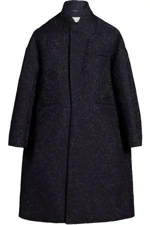 Maison Margiela Flower-jacquard cloqué coat