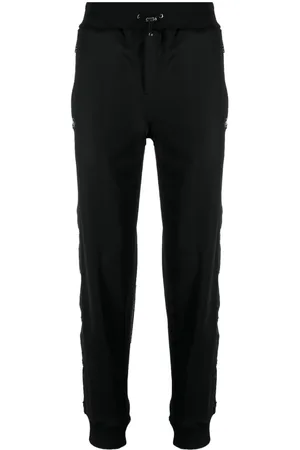 Philipp Plein Engraved-buttons drawstring track pants