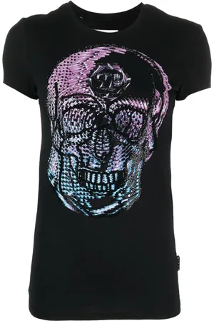 Philipp Plein Crystal-embellished skull T-shirt