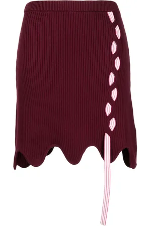 PH5 Sofia layered ribbed-knit miniskirt
