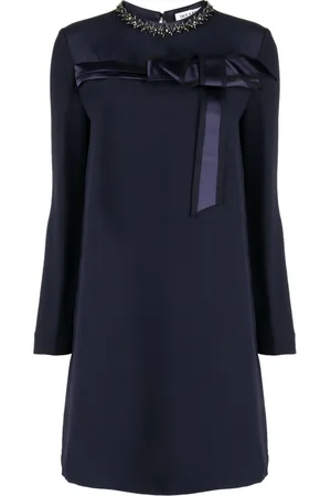 DICE KAYEK Crystal-embellished silk minidress