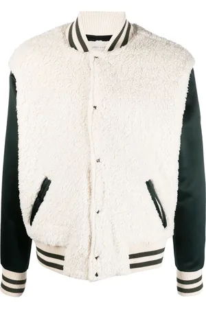 GREG LAUREN Colour-block varsity bomber jacket