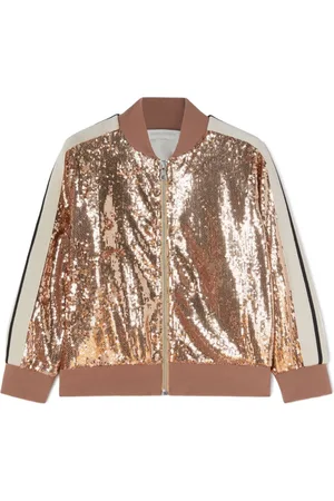 Palm Angels Sequinned long-sleeve bomber jacket