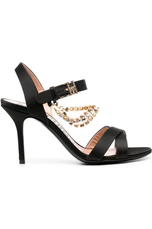 Moschino Rhinestone-embellished 100mm leather sandals