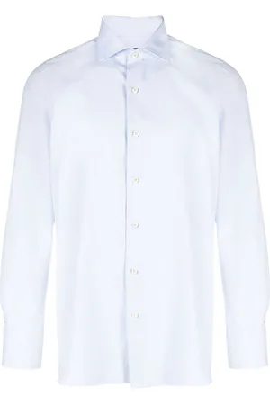 Finamore Long-sleeve cotton-silk shirt