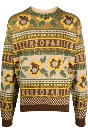 Kenzo Fair isle intarsia-knit crew-neck jumper