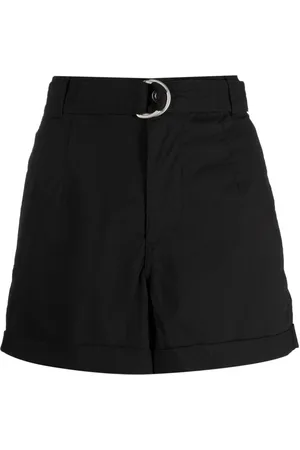 DKNY Belted cotton mini shorts