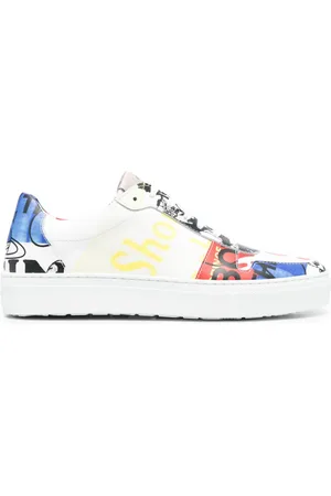 Vivienne Westwood Mix-print leather sneakers