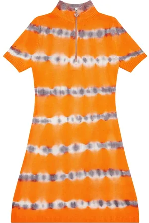 Diesel M-Zafora tie-dye half-zip wool minidress