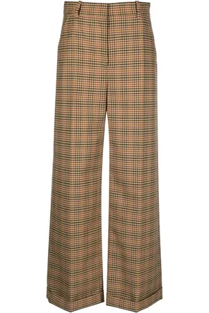Kenzo Checked wide-leg trousers