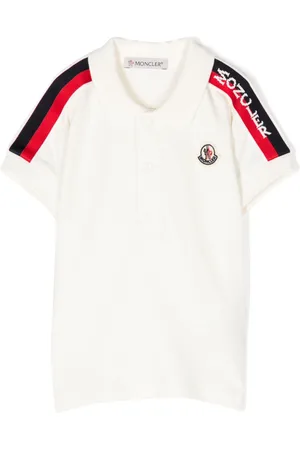 Moncler Side-stripe logo-patch polo shirt