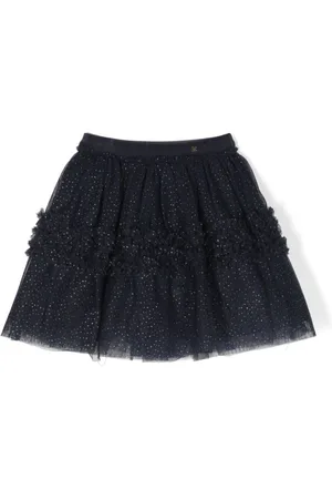 Abel & Lula Glittery ruffled-detailing tulle skirt
