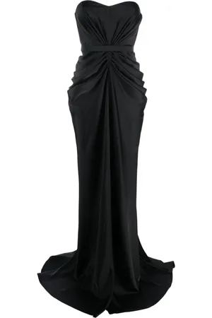 Ana Radu Ruched strapless gown