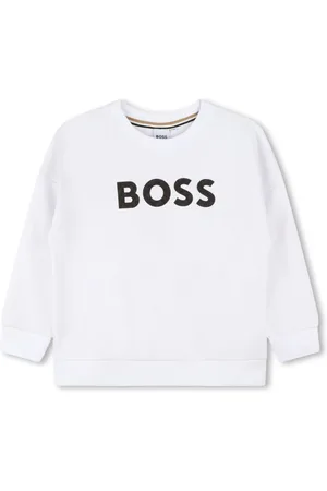 HUGO BOSS Contrasting logo print cotton sweatshirt