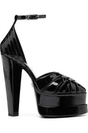 Roberto Cavalli 155mm patent-finish pumps