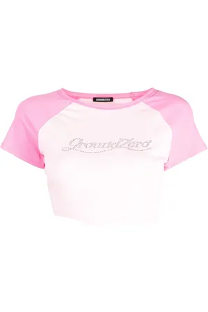 Ground Zero Logo-appliqué raw-cut T-shirt