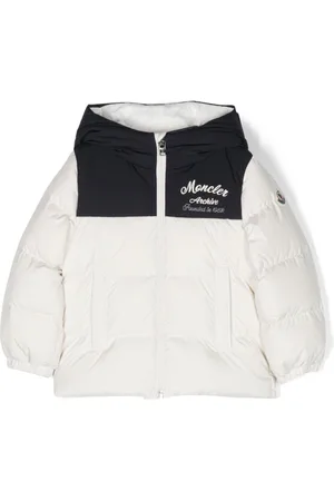 Moncler Logo-embroidered hooded padded coat