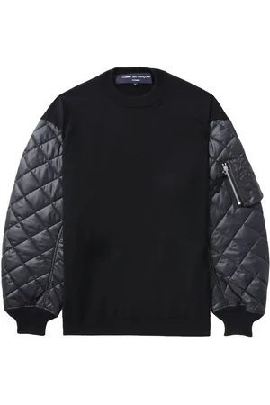 Comme des Garçons Padded-panels crew-neck sweatshirt