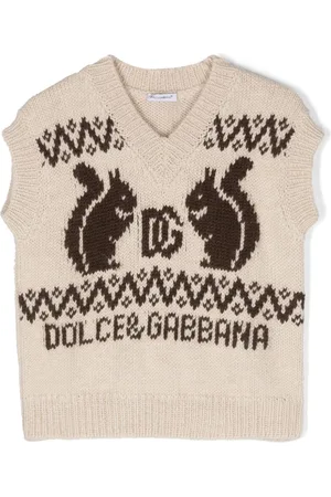 Dolce & Gabbana Logo-intarsia knitted vest