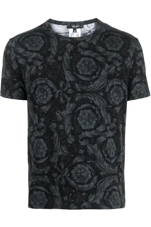 VERSACE Baroque-print cotton T-shirt