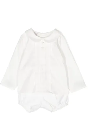 PAZ RODRIGUEZ Bib-collar cotton babygrow set