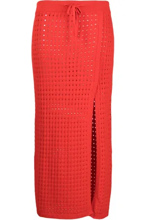 Cashmere In Love Mona crochet-knit midi skirt