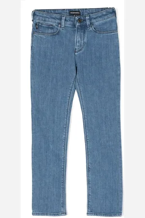 Emporio Armani Logo-plaque straight-leg jeans