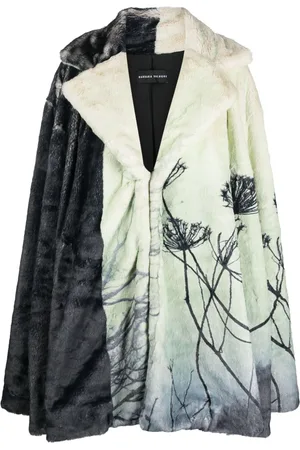 Barbara Bologna Graphic-print faux-fur coat