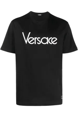 VERSACE Logo-embroidered cotton T-shirt