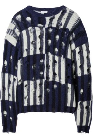 OFF-WHITE Shibori distressed knitted jumper